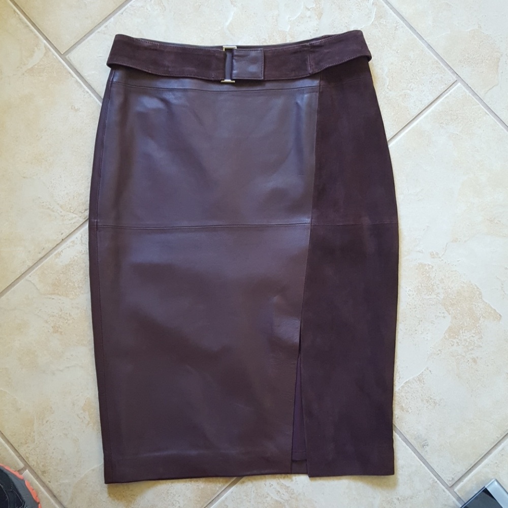 WHBM leather skirt